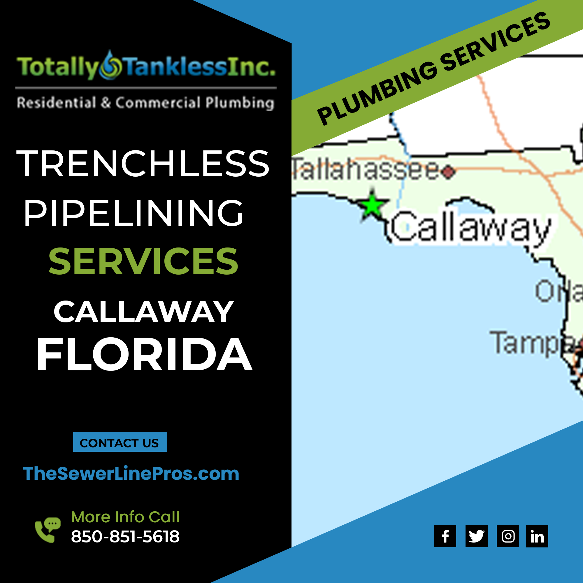 Callaway FL Trenchless Pipelining Plumbers