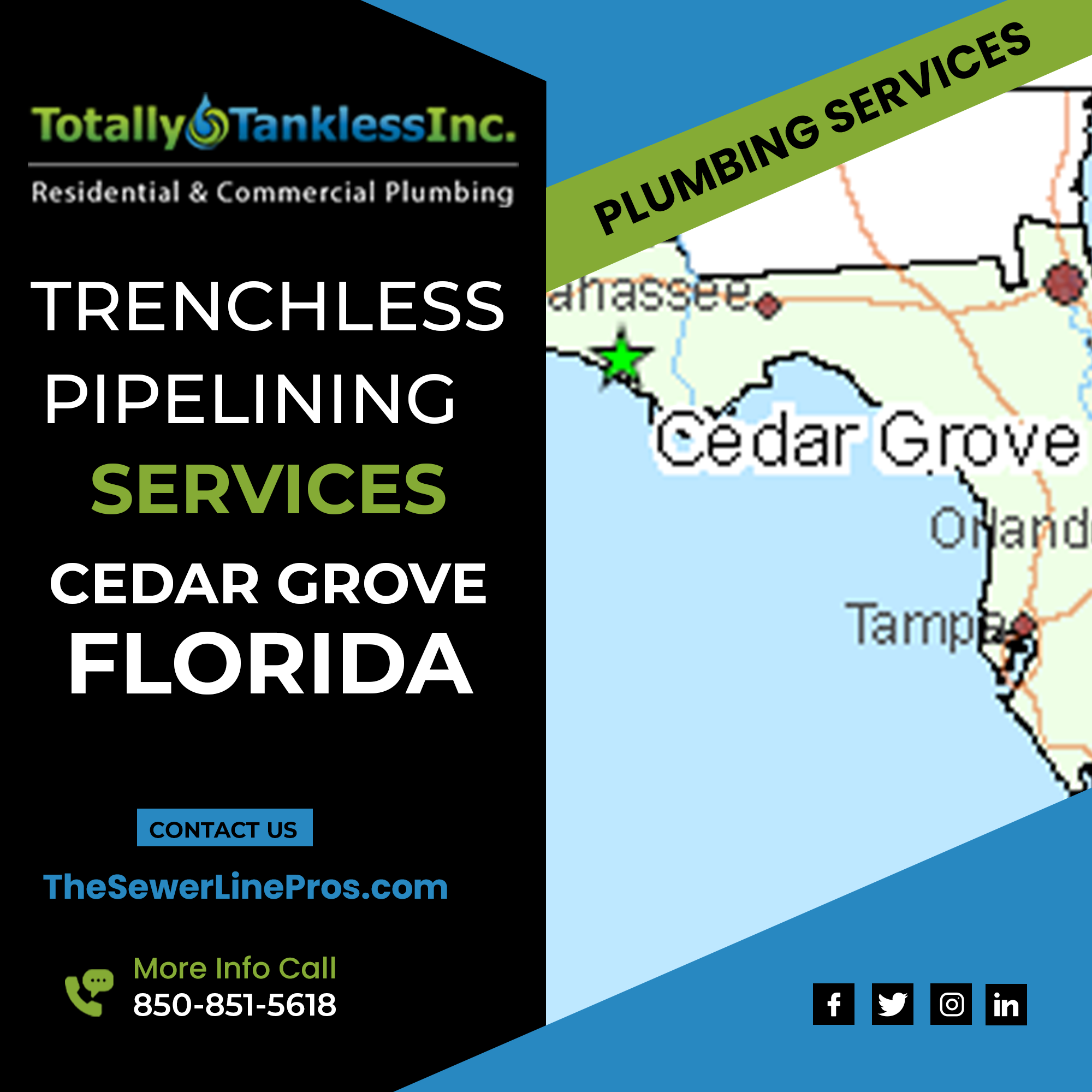 Cedar Grove Trenchless Pipelining Plumbers