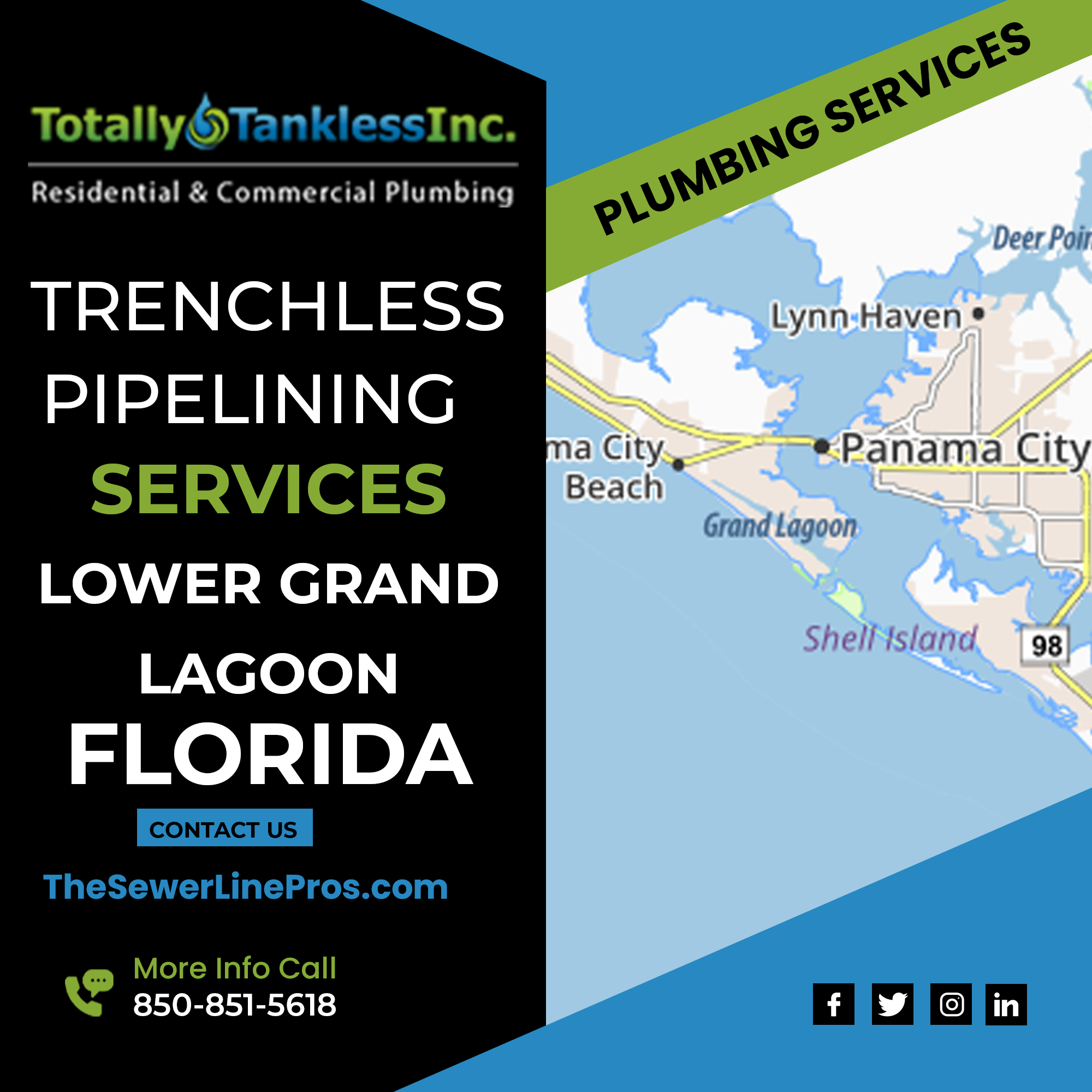 Lower Grand Lagoon Fl Trenchless Pipelining Plumbers