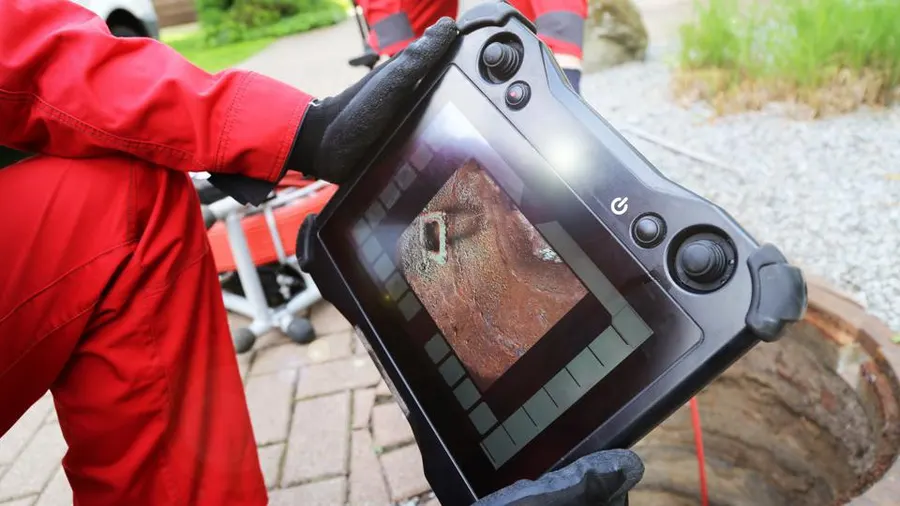 Sewer line inspection with a video camera