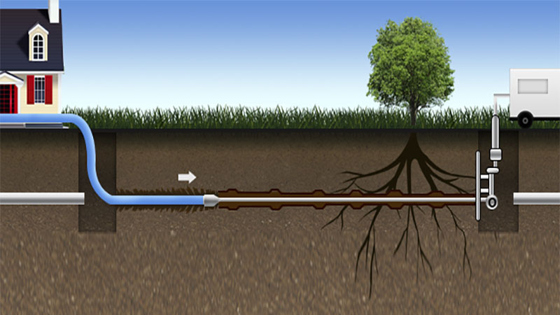 Trenchless pipelining equipment inserting a cured-in-place pipe liner