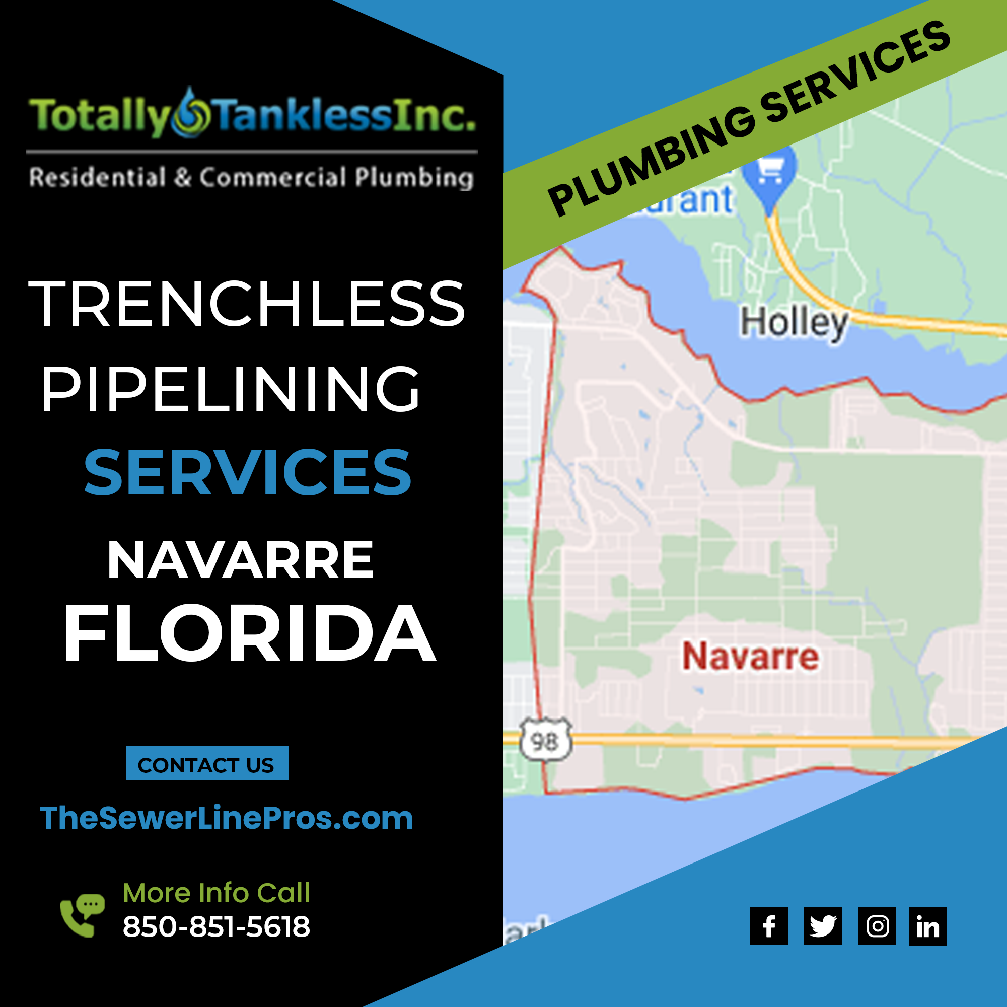 Navarre Fl Trenchless Pipelining Plumbers