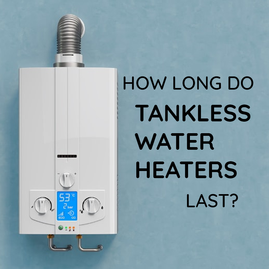 A high-quality tankless water heater installed on a wall, representing its durability and long lifespan.